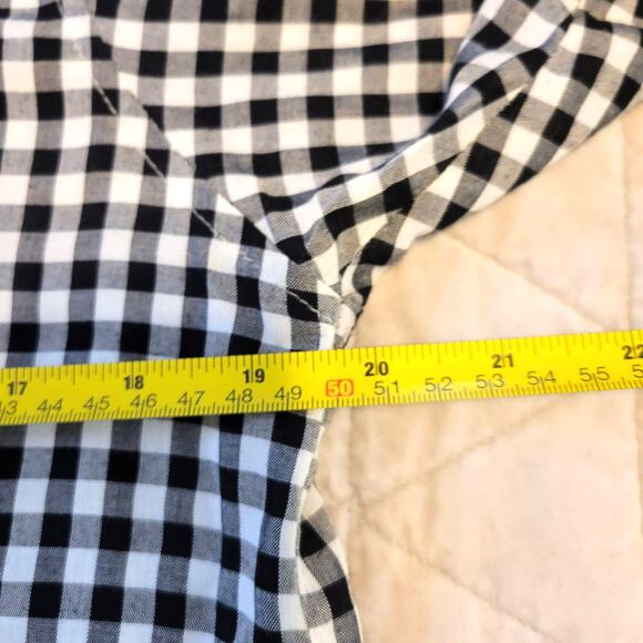 Velvet Graham & Spencer Shirt Women's S Black White Check Classic Preppy Coastal - Picture 8 of 10